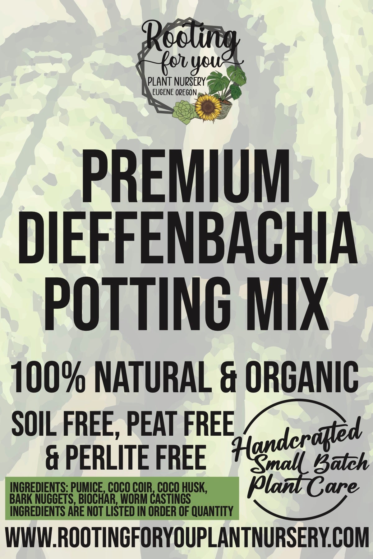 DIEFFENBACHIA Dumb Canes Premium Potting Mix Rooting For You Plant