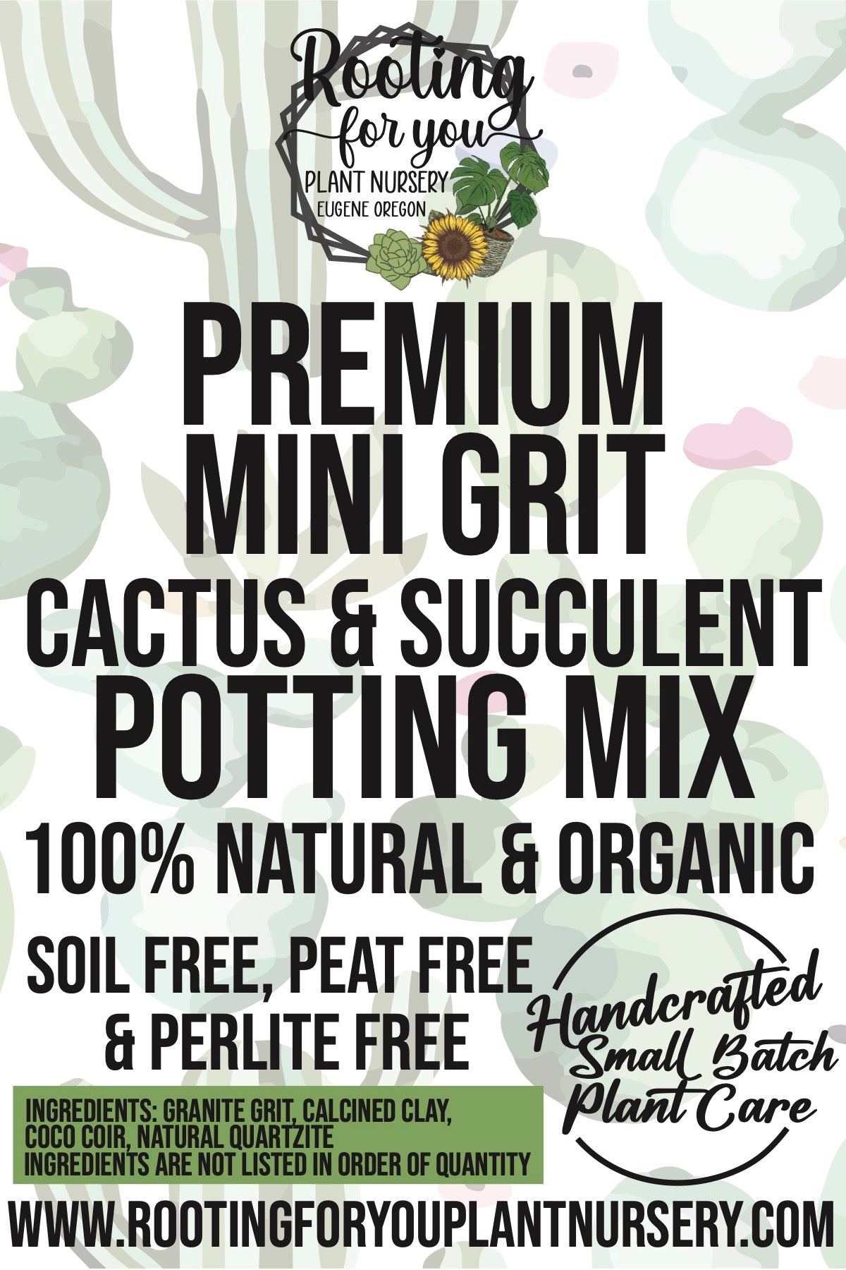 MINI GRIT Cactus & Succulent Premium Potting Mix Rooting For You