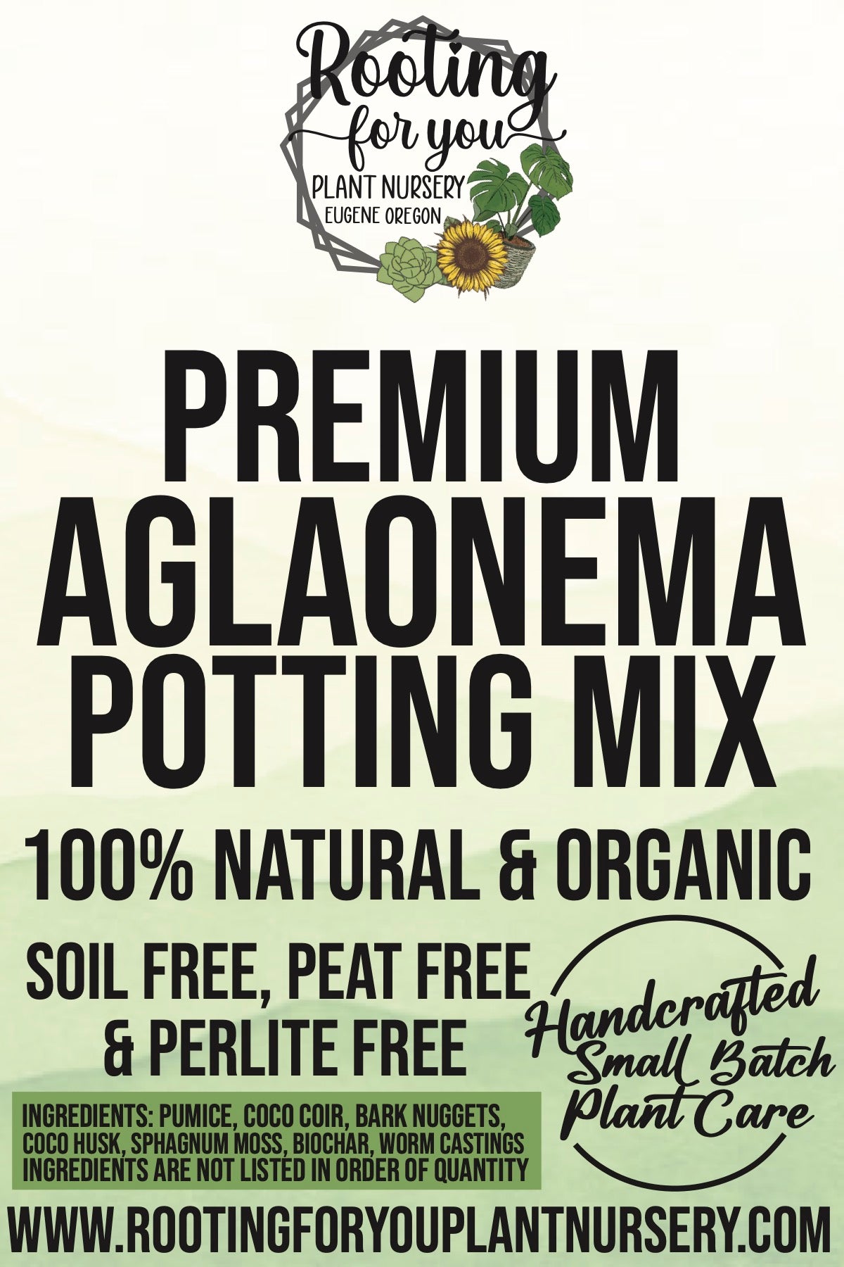 aglaonema soil mix Aglaonema Premium Potting Mix – Rooting For You Plant Nursery