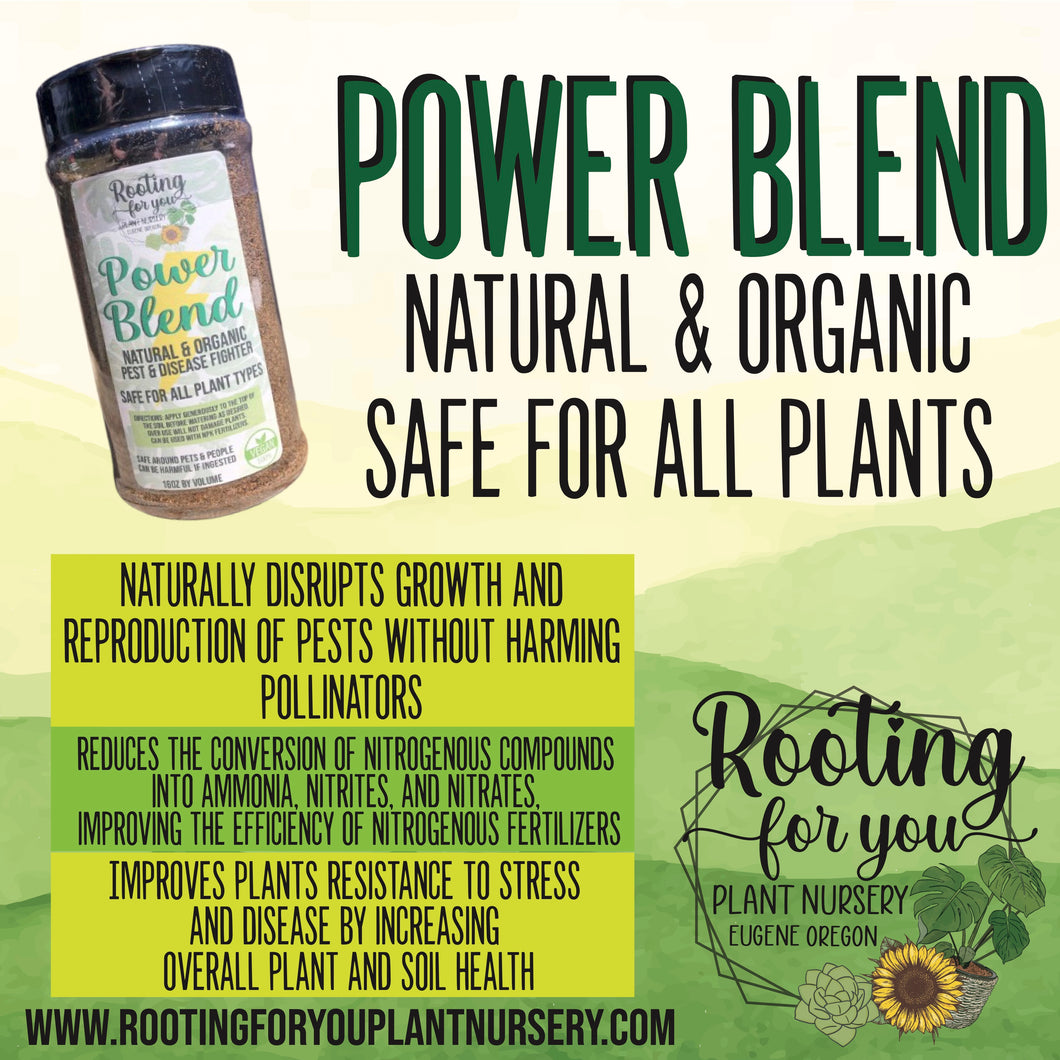 Power Blend -16oz by Volume Shaker - Organic - VEGAN - Oregon Licensed Nursery - Can be used with all soil types