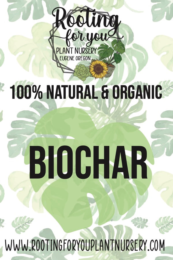 BioChar Soil Amendment 8oz Volume Resealable Bags Organic - Oregon Licensed Nursery - Measured in 8oz Volume 6x9x3 Bag