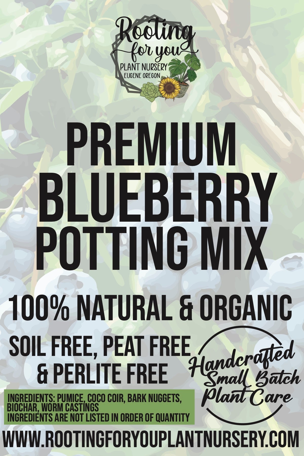 potting soil for blueberry plants Blueberry Premium Potting Mix – Rooting For You Plant Nursery