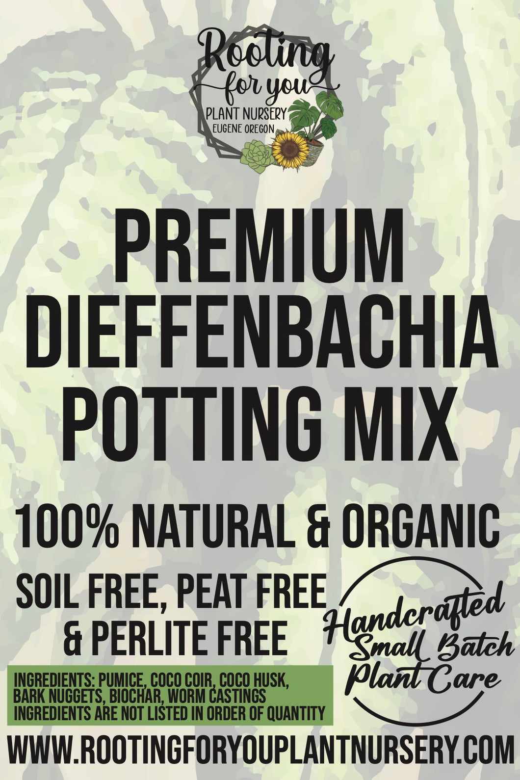 DIEFFENBACHIA - Dumb Canes Premium Potting Mix