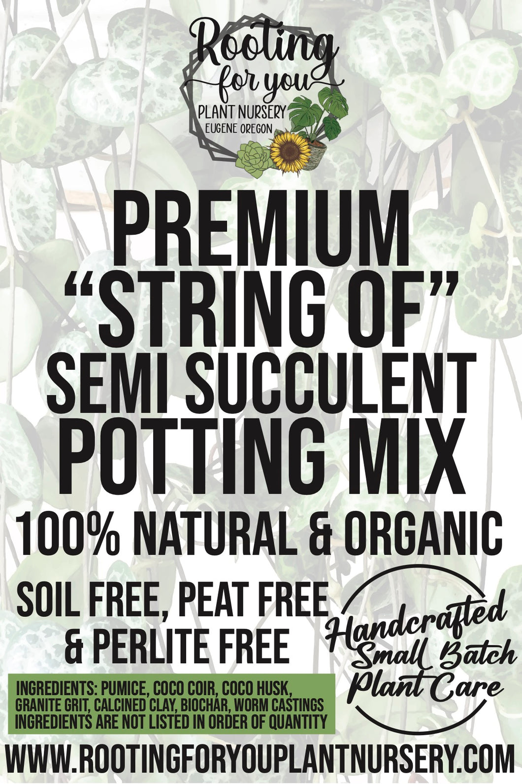 STRING OF SEMI SUCCULENT Premium Potting Mix