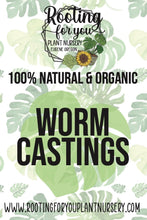Load image into Gallery viewer, Worm Castings Soil Amendment 8oz Volume Resealable Bags Organic - Oregon Licensed Nursery - Measured in 8oz Volume 6x9x3 Bag
