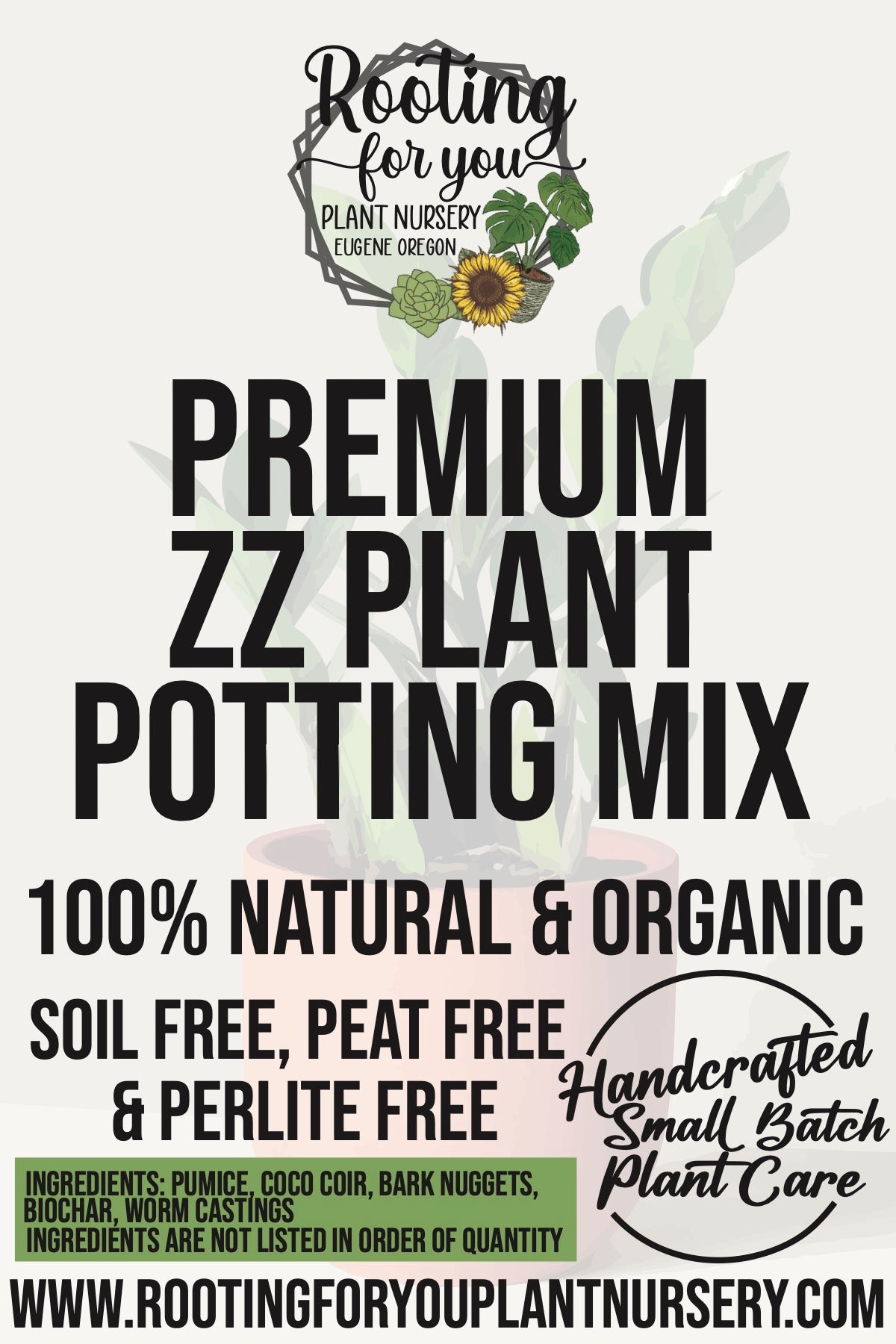 soil for zz plants Rose Premium Potting Mix 2 Gallon Bulk Box