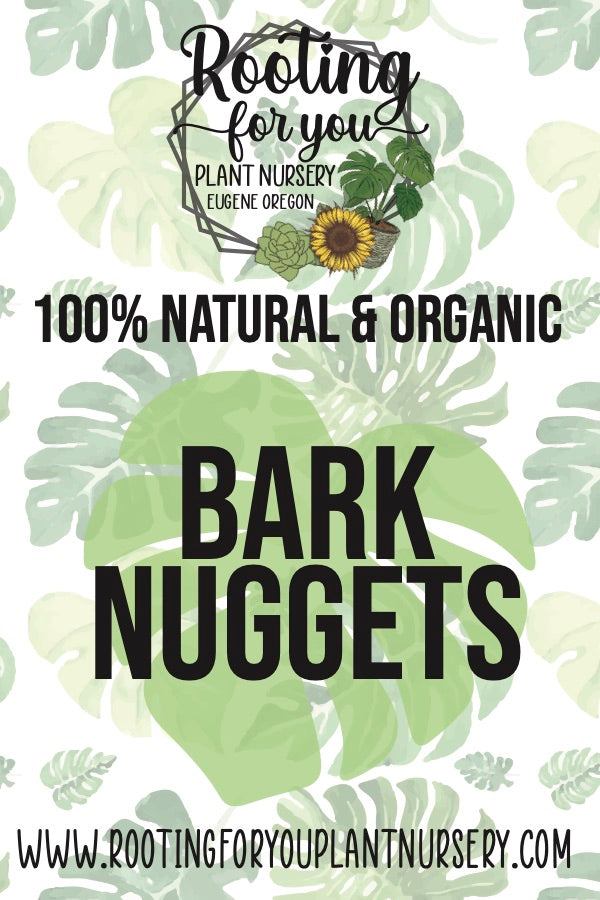 Bark Nuggets Soil Amendment 8oz Volume Resealable Bags Organic - Oregon Licensed Nursery - Measured in 8oz Volume 6x9x3 Bag