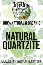 Load image into Gallery viewer, Natural Quartzite Soil Amendment 8oz Volume Resealable Bags Organic - Oregon Licensed Nursery - Measured in 8oz Volume 6x9x3 Bag
