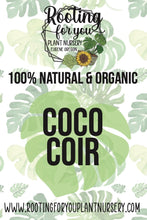Load image into Gallery viewer, Hydrated Coco Coir Soil Amendment 8oz Volume Resealable Bags Organic - Oregon Licensed Nursery - Measured in 8oz Volume 6x9x3 Bag
