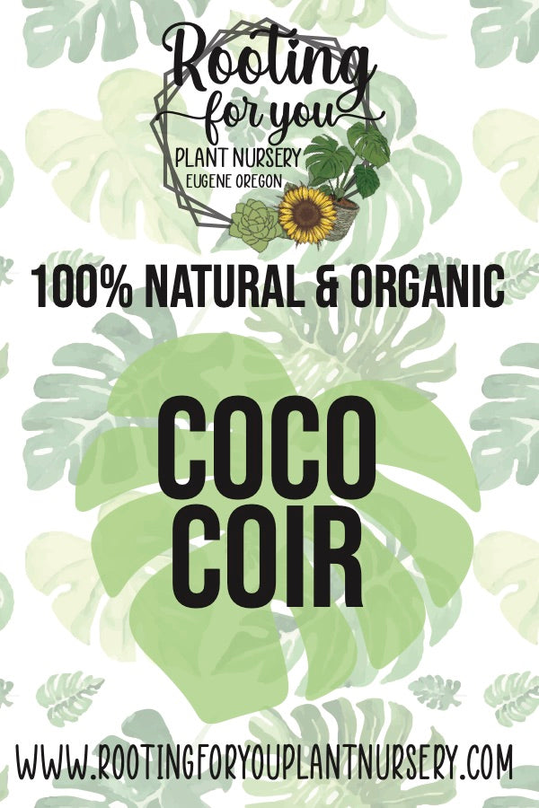 Hydrated Coco Coir Soil Amendment 8oz Volume Resealable Bags Organic - Oregon Licensed Nursery - Measured in 8oz Volume 6x9x3 Bag