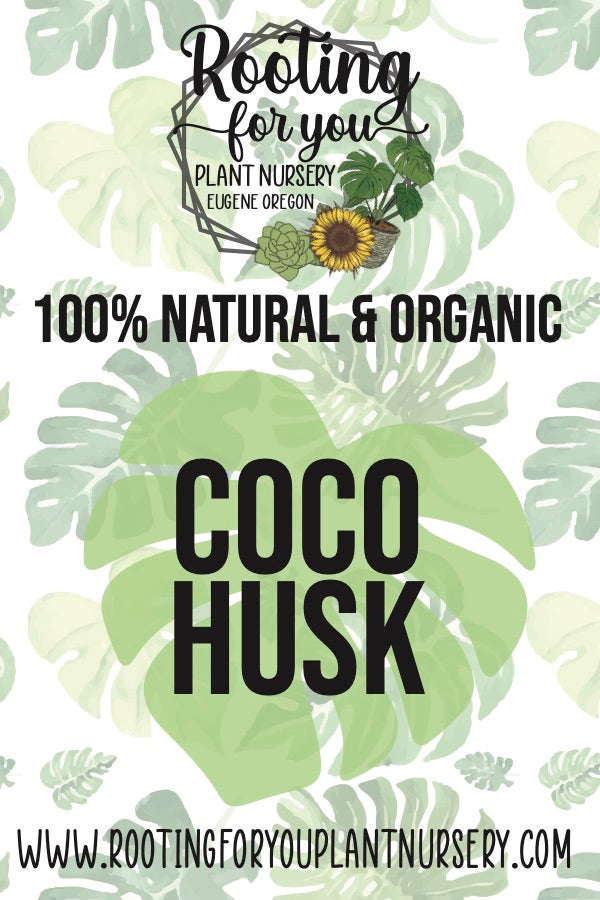 Coco Husk Soil Amendment 8oz Volume Resealable Bags Organic - Oregon Licensed Nursery - Measured in 8oz Volume 6x9x3 Bag