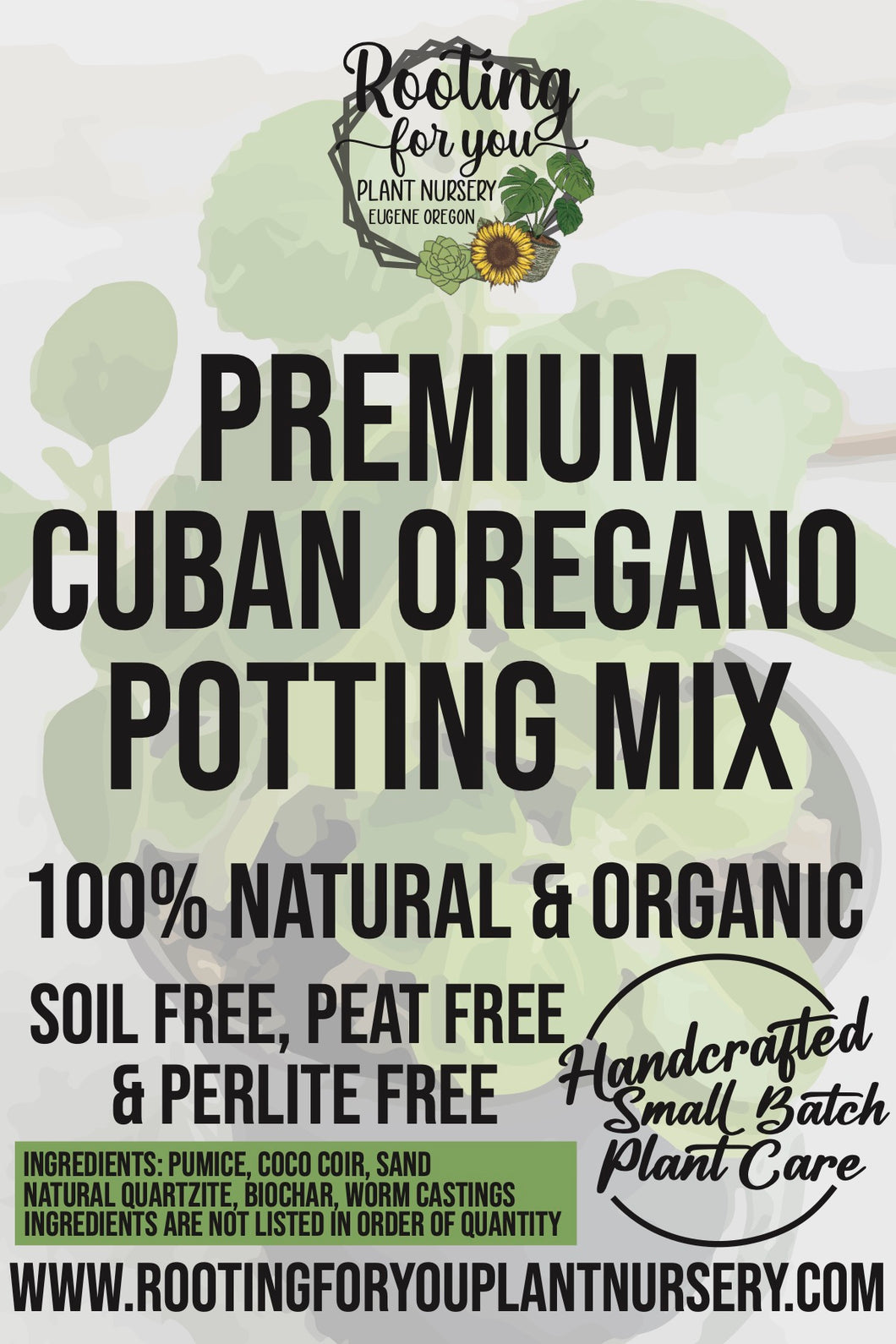 Cuban Oregano Premium Potting Mix