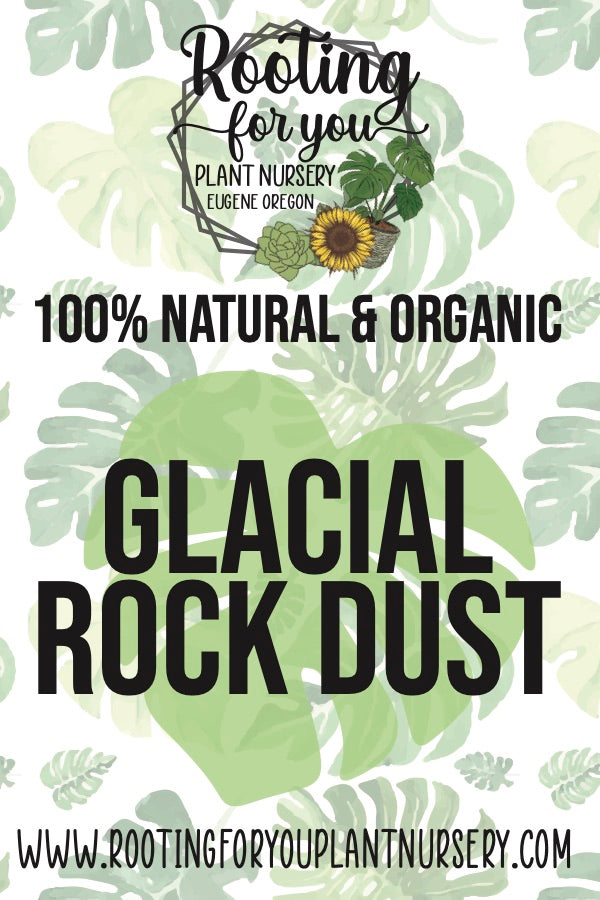Glacial Rock Dust Soil Amendment 8oz Volume Resealable Bags Organic - Oregon Licensed Nursery - Measured in 8oz Volume 6x9x3 Bag
